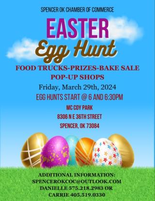 Easter egg hunt information flyer