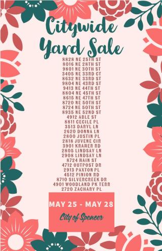 City-Wide Yard Sale List