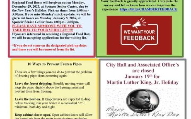 City of Spencer's January 2026 Newsletter