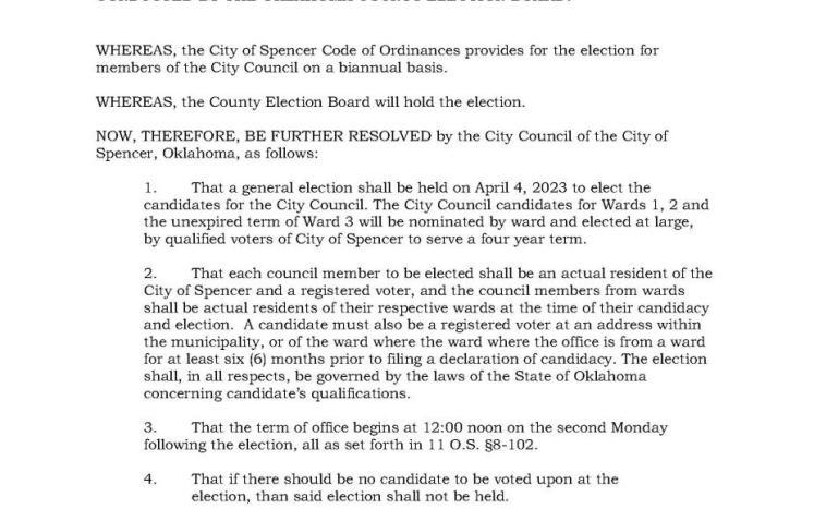 NOTICE OF ELECTION