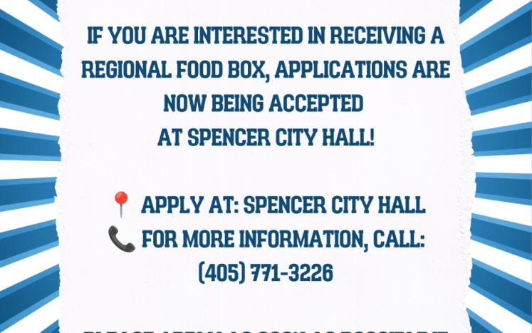 Attention Spencer Citizens and Surrounding Communities Age 60 and Older - Regional Food Box